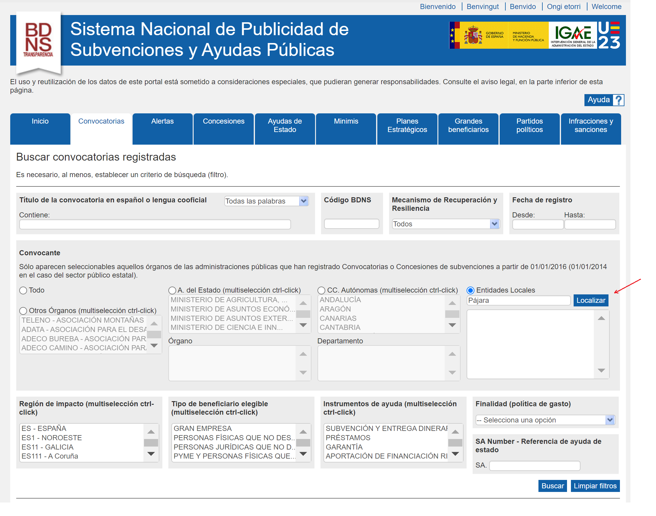 Subvenciones